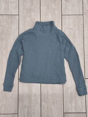 THE NORTH FACE Women's Light Blue Chabot Long-Sleeve Mock Neck Pullover Sweater